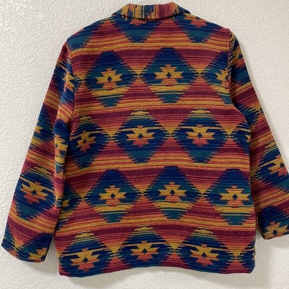 VTG Alfred Dunner tapestry Aztec Southwestern Print Blazer jacket cardigan 12 - Picture 8 of 12